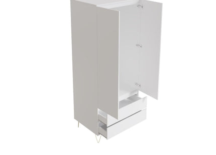 Monaco White 2 Door Wardrobe