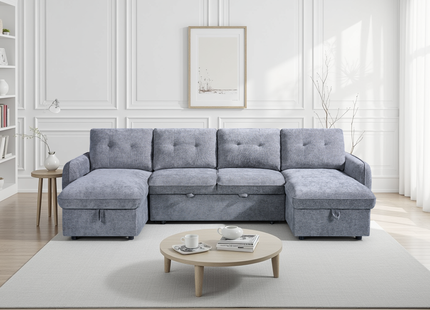 Moscow Sofabed Grey U Shape Corner