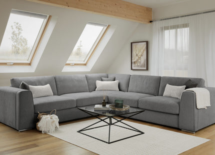 Naples Sofa Grey Large Corner