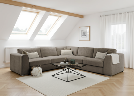 Naples Sofa Mocha Large Corner
