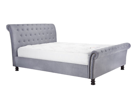 Opulence Fabric Bed Frame Grey Velvet
