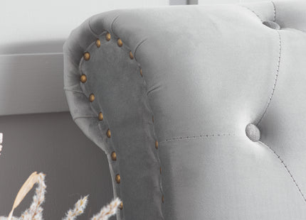 Opulence Fabric Bed Frame Grey Velvet