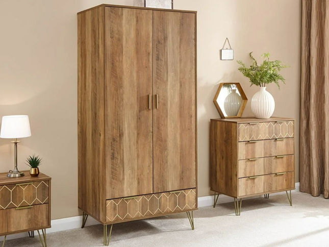 Orleans 2 Door 1 Drawer Wardrobe