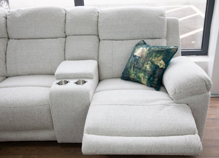 Owen Electric Recliner Sofa Beige Large Corner