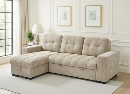 Palermo Universal Corner Sofabed Beige