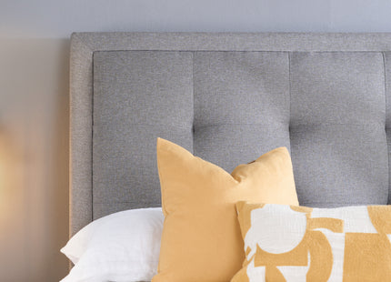 Shelby Fabric Bed Frame in Grey