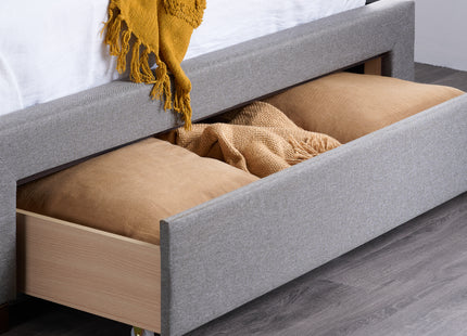 Shelby Fabric Bed Frame in Grey