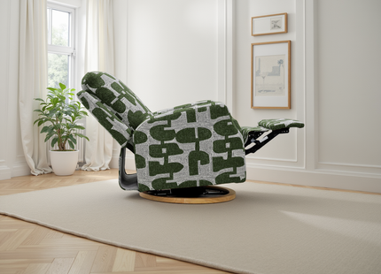 Seville Electric Reclining Chair Green