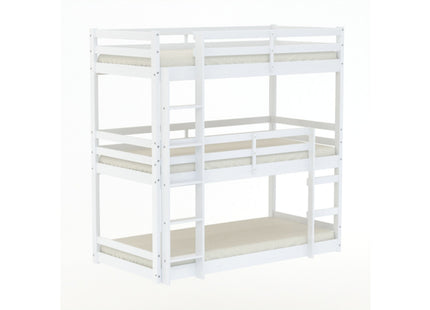 Tressa Triple Bunk Bed in White