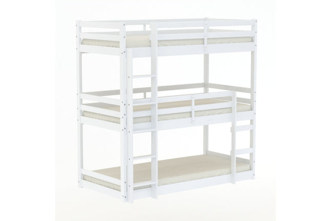 Tressa Triple Bunk Bed in White