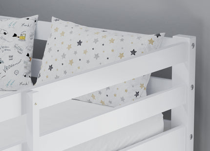 Tressa Triple Bunk Bed in White