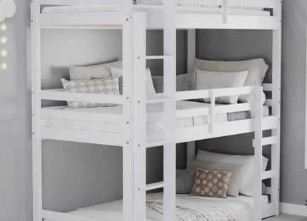 Tressa Triple Bunk Bed in White