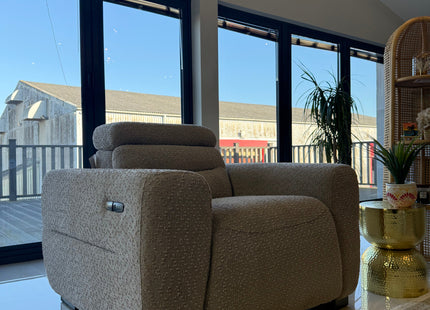 Tokyo Electric Recliner Beige Armchair