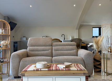 Tokyo Electric Recliner Beige 3 Seater