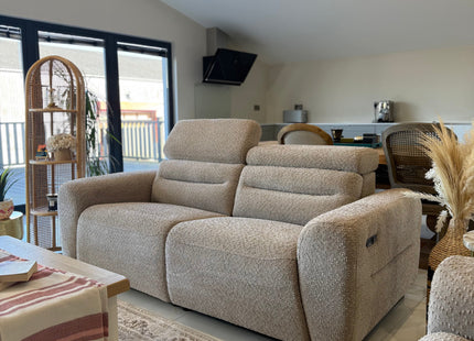 Tokyo Electric Recliner Beige 3 Seater