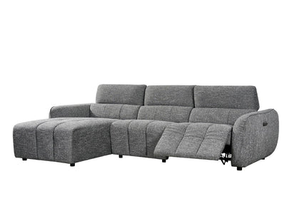 Turin Electric Recliner Sofa Charcoal Left Hand