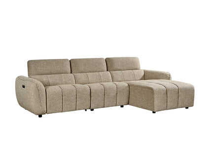 Turin Electric Recliner Sofa Mocha Right Hand