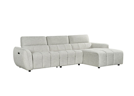 Turin Electric Recliner Sofa Silver Right Hand