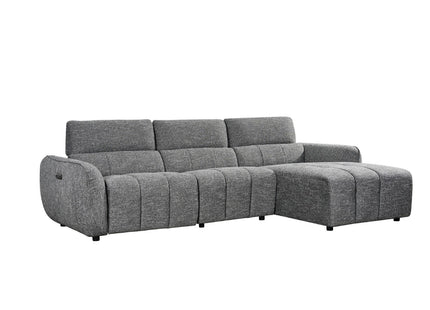 Turin Electric Recliner Sofa Charcoal Right Hand