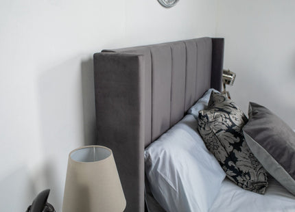Flair Varee Dark Grey Velvet Bed Frame