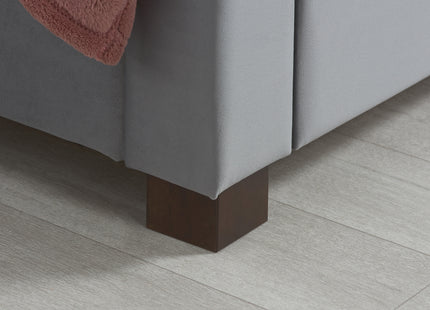 Woodbury Fabric Bed Frame in Grey Velvet