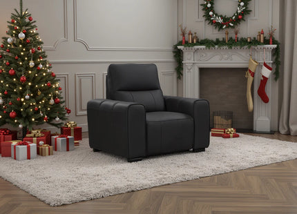 Bellagio Genuine Leather Electric Recliner Sofa