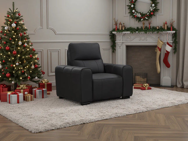 Bellagio Genuine Leather Electric Recliner Sofa