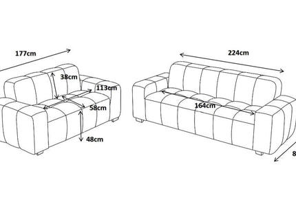 Paris Sofa Grey 3 Seater