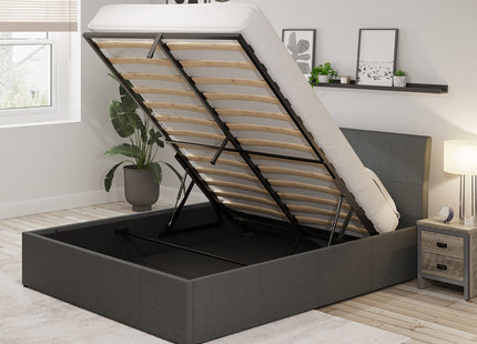 Acso Ottoman Bed - Kingsize - Grey