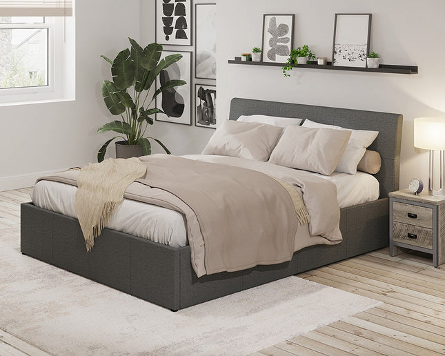 Acso Ottoman Bed - Kingsize - Grey