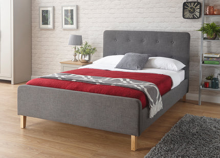 Ashbourne Bedstead - Grey - Kingsize