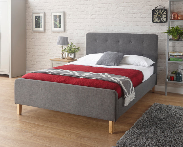 Ashbourne Bedstead - Grey - Kingsize
