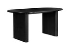 Black / AXEL OVAL FLUTED DINING TABLE