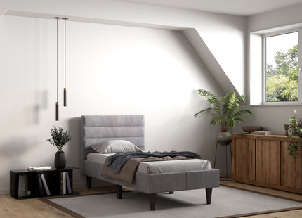 Flair Barnhill Silver Linen Bed Frame