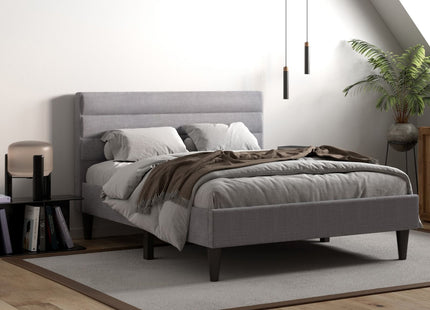 Flair Barnhill Silver Linen Bed Frame