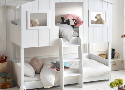 Willow 90cm Single White Treehouse Bunk Bed