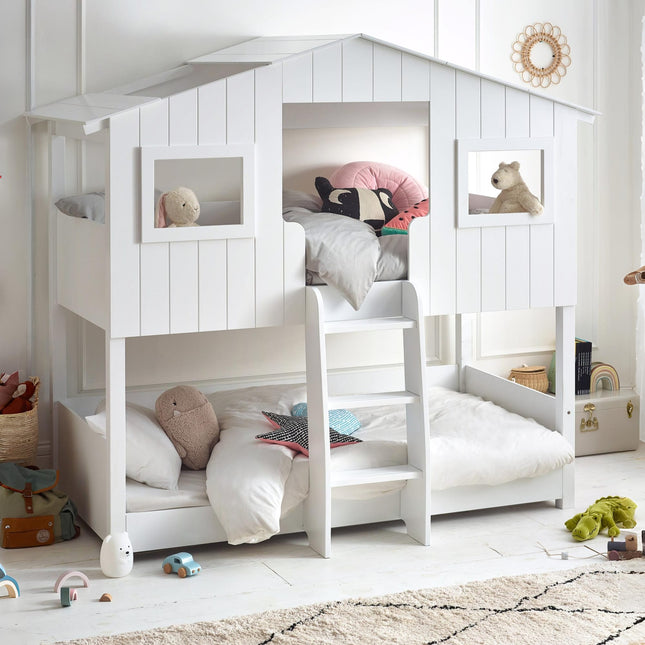 Willow 90cm Single White Treehouse Bunk Bed
