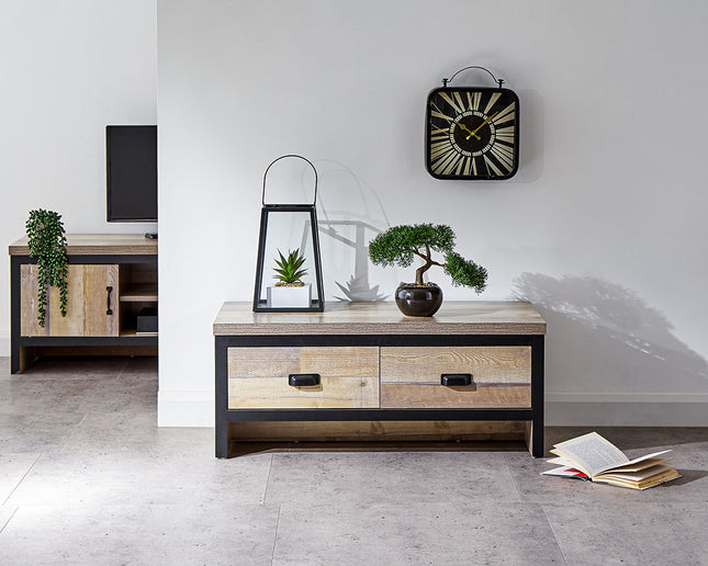 Boston 2 Drawer Oak Coffee Table