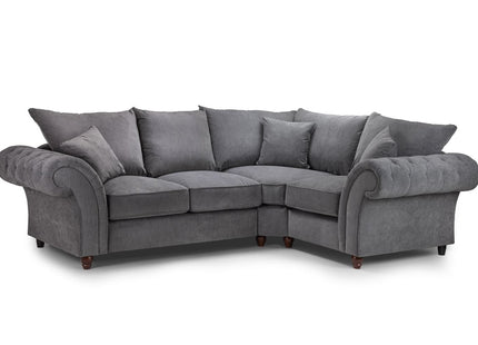 Windsor Fullback Sofa Grey Right Hand Facing Corner