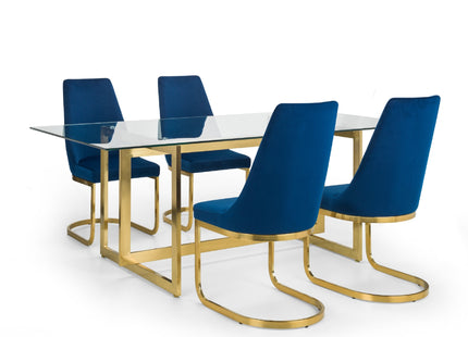 Set Of 2 Vittoria Cantilever Dining Chairs - Blue – image 7
