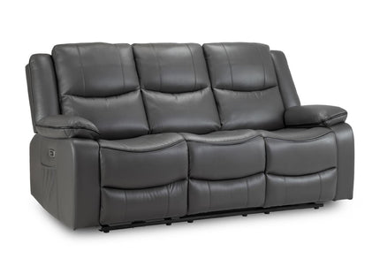 Harald Electric Recliner Sofa Grey 3 Seater