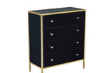 4 Drawer / Black & Gold