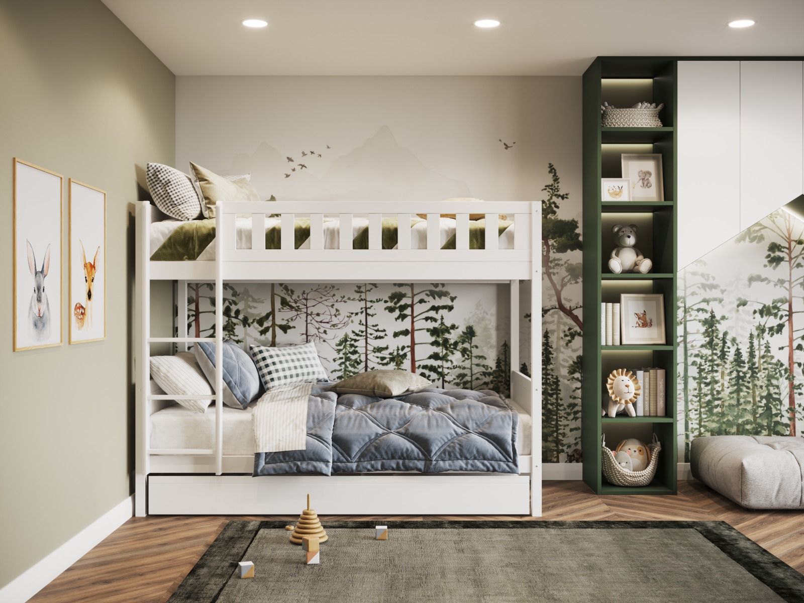 Flair Bea Bunk Bed White GGateBeds