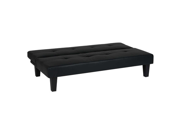 Franklin Faux Leather Sofa Bed in Black