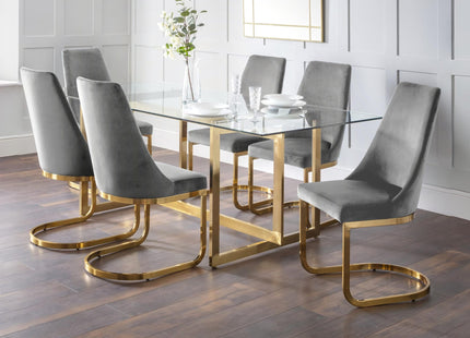 Set Of 2 Vittoria Cantilever Dining Chairs - Grey – image 8