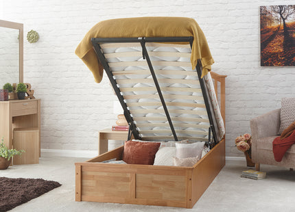 Madrid Wooden Ottoman Bed - Single