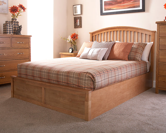 Madrid Wooden Ottoman Bed - Double