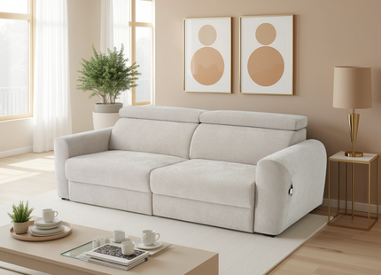 Dakota Electric Sofabed Beige 3 Seater