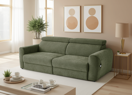 Dakota Electric Sofabed Green 3 Seater