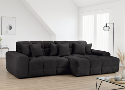Jacob Sofa Black Right Hand Facing Corner